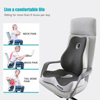 Seat Cushion and Lumbar Support Pillow Set, Sciatica Relieving Coccyx Cushion,hemorrhoid Cushion,Chair Back Support,Ergonomic Cushion&Pillow, car Cushion,Office Chair Cushions for Back and Butt