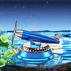 Car Air Freshener, Helicopter Solar Energy Rotating Car Freshener Diffuser Long Lasting for Car Interior Decoration Accessories Diffuser (Blue-Ocean)