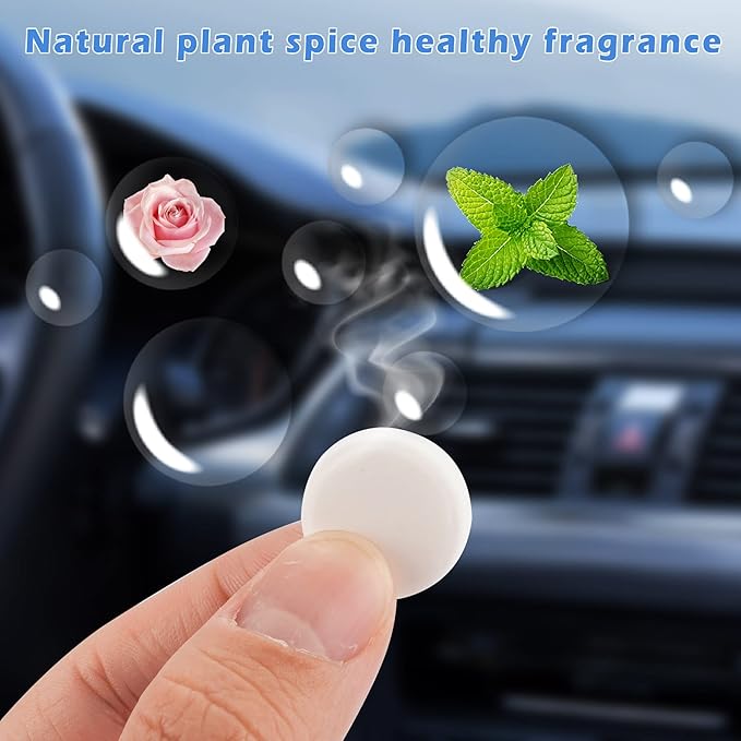10 Pcs Car Air Fresheners Refills Solid Fragrance Replacement Pads Car Air Vent Clip Freshener Long Lasting Air Freshener for Car (Ocean Flavor)