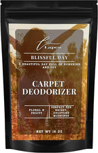 Lapew Blissful Day Carpet Deodorizer Powder - Pet Safe Freshener for Vacuuming | Scented Odor Eliminator for Home | 16 oz