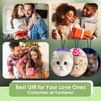 Custom Air Freshener for Car - Double Sided Photo Personalized Car Scents Air Freshener, Smell Air Fresheners With Picture for Wardrobe, Bathroom,Hanging Ornaments (rotundity)