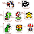Pounchi Pixel Cartoon Car Air Freshener Cards (8 Pack Refreshing Ice Scent) Video Game Accessories for Car Interior Hanging Gift Rearview Pendant Supplies