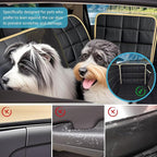 Lassie Dog Hammock for Car, Compatible with 2020-2026 Tesla Model Y Dog Seat Covers,Dog Car Seat Cover for Back Seat with 4 Headrests and 2 Seat Belts, 100% Waterproof Pet Seat Protector for Dogs