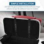 wuyaoyao Car Center Console Armrest Pillow, 13.78"×7.48"×2.56" Leather Arm Rest Cover for Cars, Memory Foam Auto Armrest Cushion Pad with Pocket, Cup Holder & Tissue Box, Car Accessories (Wine Red)
