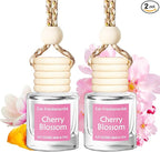 Hanging Car Air Freshener, Long Lasting Scent, Cute Air Fresheners for Women, 2 Pack Non-Toxic Essential Oil Diffuser, Made in USA