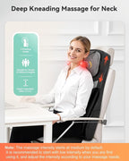 Snailax Shiatsu Neck and Back Massager with Heat, Adjustable-Height Neck Massager Rollers Massage Chiar Pad with Vibration, Chair Seat Massager for Home, Office, Gifts for Men, Women