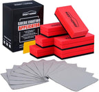 6PCS Ceramic Coating Applicator Sponge Blocks + 12PCS Suede Cloth – Premium Car Detailing Kit for Paint Protection, Wax & Nano Coating Application