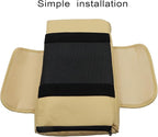 Priprilod Beige Car Center Console Armrest Pillow, Memory Foam with Cup Holder and Cell Phone Holder, Multifunctional Car Center Console Organizer, Universal Fit for Most Car Interior Accessories