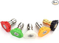 Tool Daily Pressure Washer Spray Nozzle Tips Multiple Degrees, 1/4 inch 5-Pack (2.5 GPM)