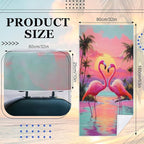 1 Pack Car Towel Seat Covers with Storage Bag, Multifunctional Towel for Gym Outdoor Sport, Picnic, Beach, Pet Dog Travel,Non-Slip Washable Car Seat Protector (Flamingo)