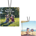 Custom Air Freshener for Car - Double Sided Photo Personalized Car Scents Air Freshener, Smell Air Fresheners With Picture for Wardrobe, Bathroom,Hanging Ornaments (Square)
