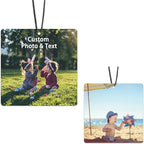 Custom Air Freshener for Car - Double Sided Photo Personalized Car Scents Air Freshener, Smell Air Fresheners With Picture for Wardrobe, Bathroom,Hanging Ornaments (Square)