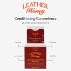 Leather Honey Conditioner Wipes with Cleaner Wipes
