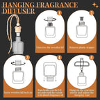 AROIC Hanging Car Air Freshener - 6 Pack Luxury Leather Scent Air Freshener Set, Long-Lasting Natural Essential Oil Fragrance Diffuser Eliminates Odors,Ideal Business Gift for Car Accessories Unisex