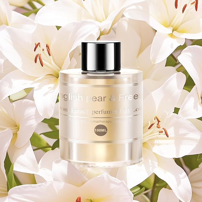Amor Lyris Car Air Freshener Refill 3.5OZ/100ml Bottle, CO01/Dedicated Perfume Long Lasting Air Fresheners 6 Months, Car Diffuser Essential Oil Made of Natural Plant Extracts, British pear&Fressia