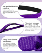 Hands Free Dog Leash, Multifunctional Crossbody Dog Leash, 5.9-9.5Ft Long Waist Belt with Car Seatbelt and Double-Sided Reflective Stitches for Medium and Large Dogs Walking, Jogging(Purple)