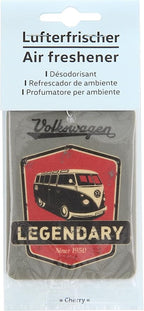 BRISA VW Collection Volkswagen Air Freshener, Room Freshener, Deodorizer for Cars T1 Bus Campervan Motif (Cherry/Gray/Set of 2)