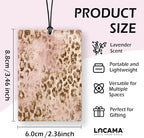 Lacama Retro Pink Cheetah Car Air Freshener 3Pcs, Retro Funky Cheetah Floral Luxury Club Cars Scents Air Freshener for Women Girls Gifts, Coquette Girly Car Accessories Interior Mirror Decor Hanging