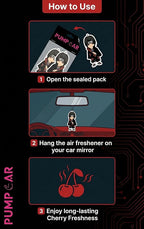 PumpCar 2 pieces double-sided Itachi hanging cartoon cherry-scented funny car air freshener Cool hanging for rearview mirror Car Interior Accessories Gifts