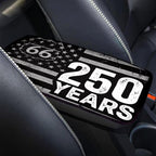 Dreaweet 250th Anniversary USA Flag Center Console Armrest Pad Cover Patriotic Car Arm Rest Cover Universal Middle Console Covers for Cars SUV Truck Sedan
