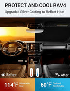 Proadsy 2026 Upgrade Windshield Sun Shade Custom Fit Volvo XC40 2019-2026 Foldable Front Sunshade Protector Sun Visor Blocks UV Rays Keep Car Cooler Accessories