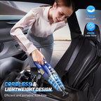 Handheld Vacuum Cordless, 15000PA Powerful Suction Car Vacuum Cleaner Lightweight with Multi Accessories, Hand held Vacuum Cleaner Dust Busters Cordless Rechargeable for Car Home