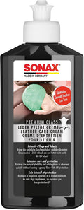 SONAX Premium Class Leather Care Cream | Car Leather Conditioner | Restores & Protects Seats | Prevents Cracking & Fading | 250ml