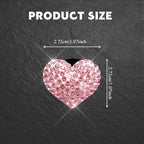 4PCS Bling Heart Air Vent Clips, Car Air Freshener for Women, Air Fresheners Diffuser Clip Charm, Car Air Conditioning Outlet Clip Decorative Accessory for Women Girls (Pink, Style1)