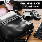 Black Leather Recoloring Balm, Leather Color Restorer Conditioner, Leather Repair Kits for Vinyl Furniture, Sofa, Car Seats, Shoes - Repair Leather Color on Faded & Scratched Leather Couches