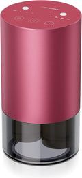 Airversa Dual-Nozzle Waterless Essential Oil Diffuser for Home Rechargeable Scent Diffusers with 5 Timer Settings, 4 Mist Levels with Vehicle Mode for Car Room Studio Office, Red Pink Metal