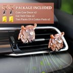 Cute Highland Cow Air Freshener Vent Clip, 2PCS Car Vent Clips Decor, Air Diffuser Clips, Highland Cow Car Interior Decor Accessories