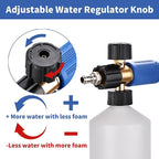 FENG PAI Pressure Washer Foam Cannon with Dual Connector Accessory & 7 Power Washer Sprayer Nozzles, Double Tip Attachment For Soap Cannon, 1/4" Quick Connect, 3600 PSI