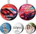 Bulk 10-100Pcs custom air fresheners with Picture Logo, Double-Sided Personalized Car Air Freshener Bulk for Rear View Mirror, Unique Gift for Car Owners