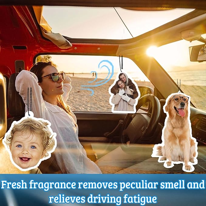 100PCS Bulk Custom Logo Air Freshener for Car cut out.Personalized Double Sided Photo Car Air Fresheners.Personalizado Logo Car Air Freshener With Picture Text (100PCS)