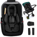 Newborn Car Seat Head Support with 3 Shoulder Covers Set, 2-in-1 Reversible Infant Car Seat Insert, Thickened Car Seat Cushion for Baby, Carseat Head Support for Preemie to Infant