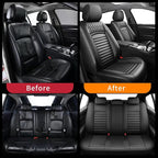 Fit Avalon Car Seat Covers for Toyota Avalon 2001-2024 2025 2026 - Upgraded Premium Waterproof & Breathable Leather, Airbag Compatible, All-Weather Seat Cushion Protector (Full Set, Black)