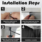 3PCS Car Window Shades Kit, Auto Privacy Divider Blackout Curtains, Removable Strong Sunshade with UV/Heat Protection for Baby Sleeping, Travel, Camping, Universal Car Accessories