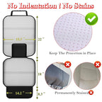 Meolsaek Car Seat Protector for Child Car Seat, Durable 600D Fabric Waterproof Car Seat Cover with Thick Pad Non-Slip Backing，No Imprints (Thicker Black-1pc)