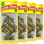 LITTLE TREES Car Air Freshener | Hanging Tree Provides Long Lasting Scent for Auto and Home | 24 Air Fresheners |Gold