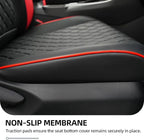 Lolcar Rav4 Seat Covers for Toyota RAV4 2019 2020 2021 2022 2023 2024 2025 LE,XLE,XLE Premium,Limited,Car Seat Cover for Trucks SUV,Leather Seat Cushion Full Set,Faux Leather (Black red Grid)