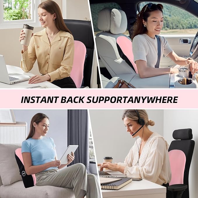 LIQUN Memory Foam Seat Waist Pillow, for Office Chair, Car, Game Chair Lower Back Pain Relief and Improve Posture Lumbar Support Pillow, (Grey)