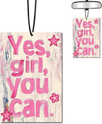Yes You Can Car Air Freshener Hanging, Empowering Gifts for Women New Driver Auto Decor Rearview Mirror Hanging Accessories, Motivational Aromatherapy for Cars Interior or Locker