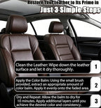 Leather Recoloring Balm, Leather & Vinyl Color Restorer Conditioner – Repairs Faded & Scratched Leather Color