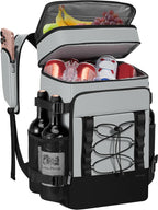 MIYCOO Cooler Backpack - 40 Cans Insulated Backpack Cooler for Men & Women, Portable 2 Leak Proof Compartments Coolers Bag for Beach Travel Picnic Lunch Hiking BBQ Camping