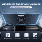 Autorder Windshield Sun Shade Umbrella for 2014-2019 Toyota Highlander Accessories,Upgraded Ice Crystal Material,Easy Setup Umbrella Sunshade for Car Windshield,100% Sun Blocking