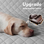Dog Car Seat Cover for Back Seat, Waterproof Leather Fabric Back Seat Extender for dogs 52.4 * 24.4in, Foldable in The Car, Hard Panels Bottom Support to 330 lbs, for Cars/Mid-Size SUV/Small Truck