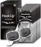 Hockey Car Air Freshener by HookUp - 10 Pack - Black Gold Scent (Extra Strong) | Unique Hockey Gift for Players, Coach, Fans | Hanging Car Accessory with Long Lasting Fresheners Smell