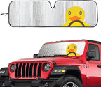 Windshield Sun Shade for Jeep Wrangler JK JKU JL JLU1997-2024,Window Sun Visor for UV Rays & Heat Protection,Duck Windshield Sunshade