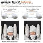 Infant Travel Pillow, Adjustable Baby Head Neck Support Cushion for Car Seat and Stroller - Comfortable and Lightweight Baby Travel Pillow, with Moon and Star Pattern