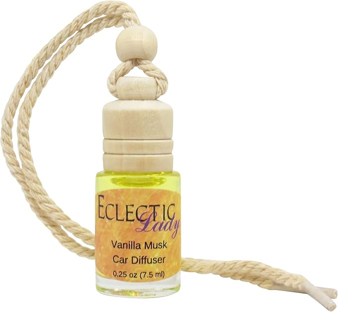 Vanilla Musk Scented Car Diffuser By Eclectic Lady, 7.5 ml, Air Freshener, Aromatherapy Diffuser, Premium Grade Fragrance Oil